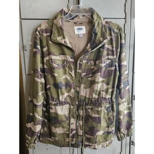 Old Navy ladies camo print utility jacket - size large
